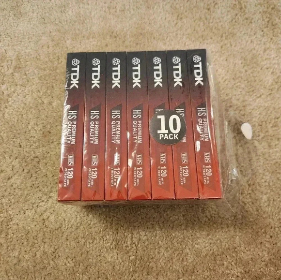 TDK  Premium Quality VHS 6 Hour Cassettes - Pack of 7 - Picture 1 of 2
